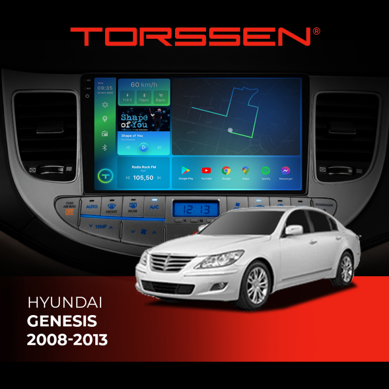 Штатна магнітола Torssen 2K Hyundai Genesis 2008-2013 F9332 4G Carplay DSP