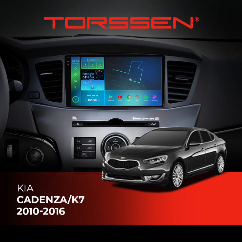 Штатна магнітола Torssen 2K Kia Cadenza/K7 2010-2016 F9332 4G Carplay DSP