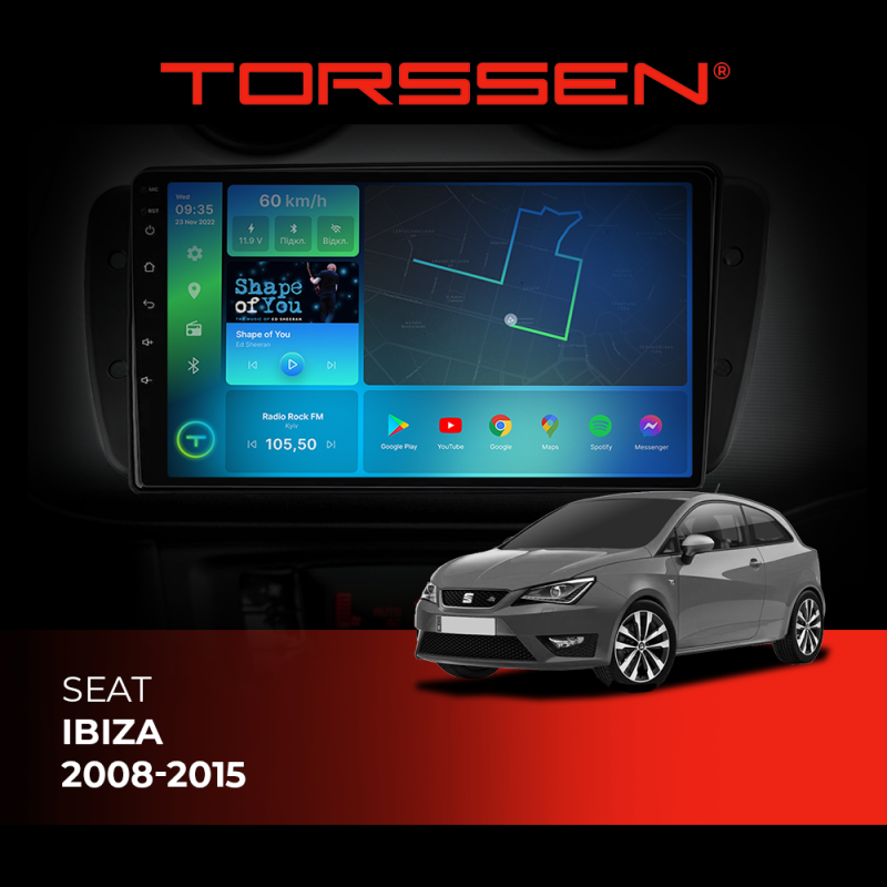 Штатная магнитола Torssen Seat Ibiza 08-15 F9332 4G Carplay DSP