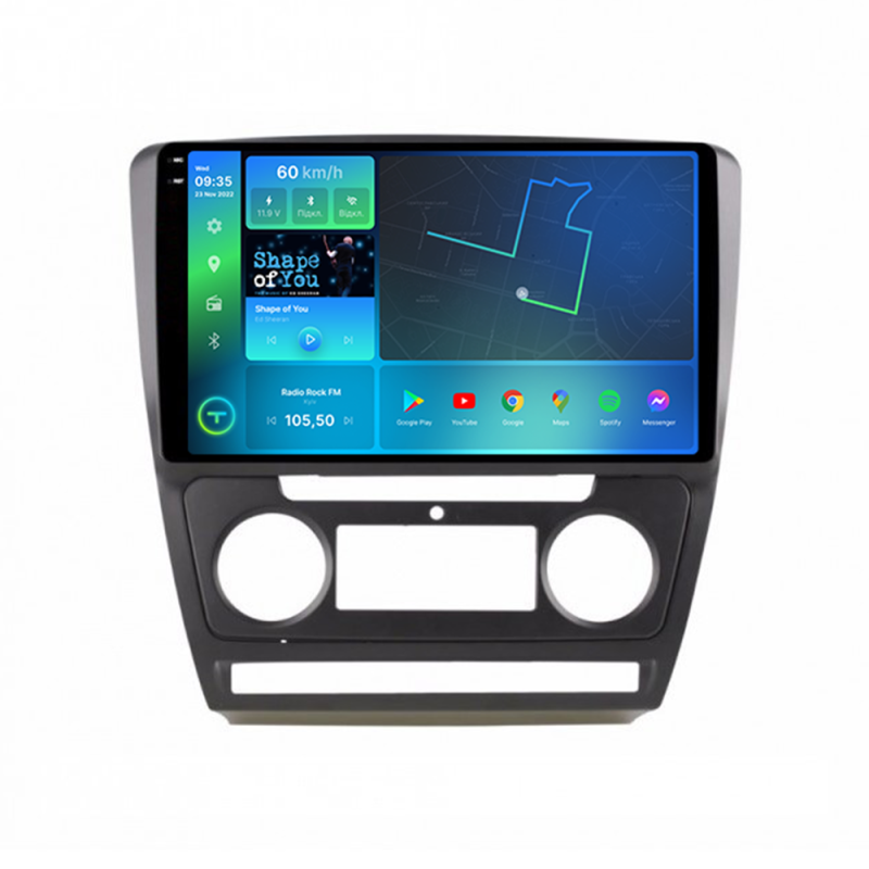 Штатна магнітола Torssen 2K Skoda Octavia A5 08-13 black F10332 4G Carplay DSP