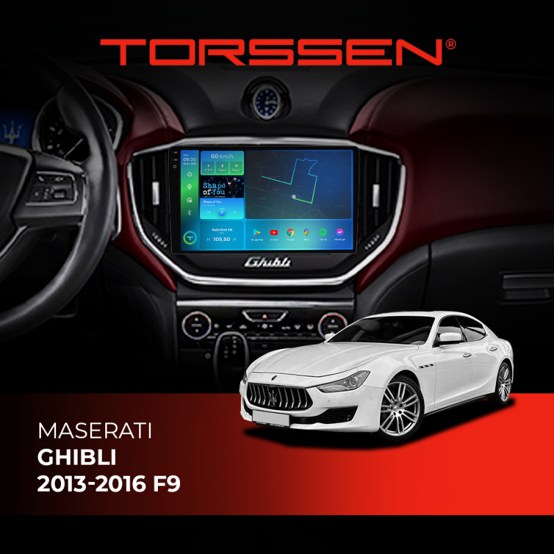 Штатна магнітола Torssen 2K Maserati Ghibli 2013-2016 F96128 4G Carplay DSP