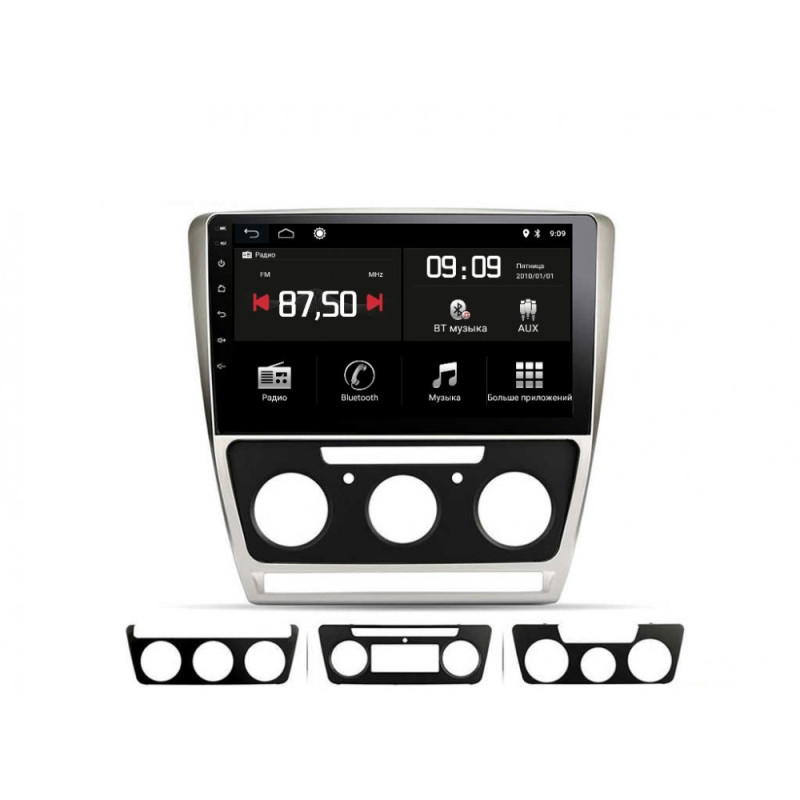 Штатна магнітола Torssen Skoda Octavia A5 08-13 silver FL10 4+64Gb 4G Carplay DSP