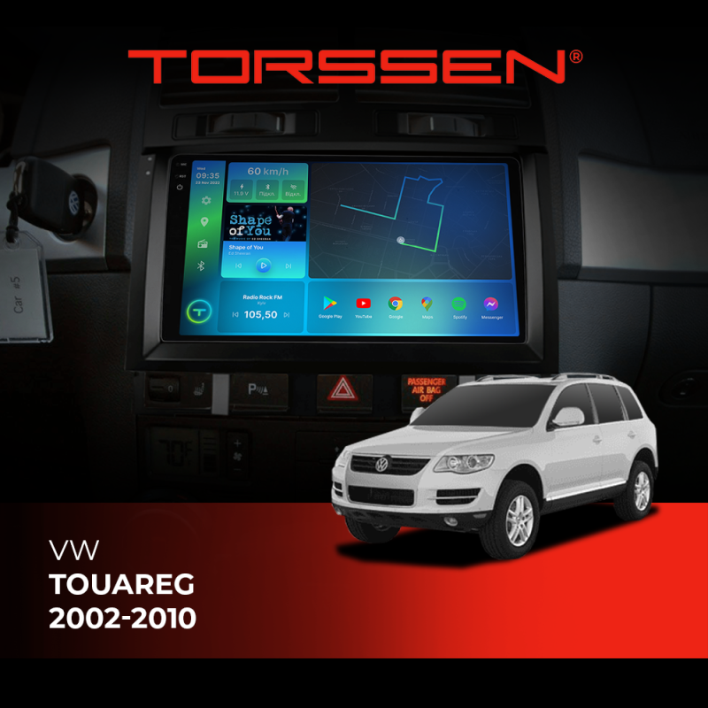 Штатна магнітола Torssen 2K VW Touareg 2002-2010 F9464 4G Carplay DSP