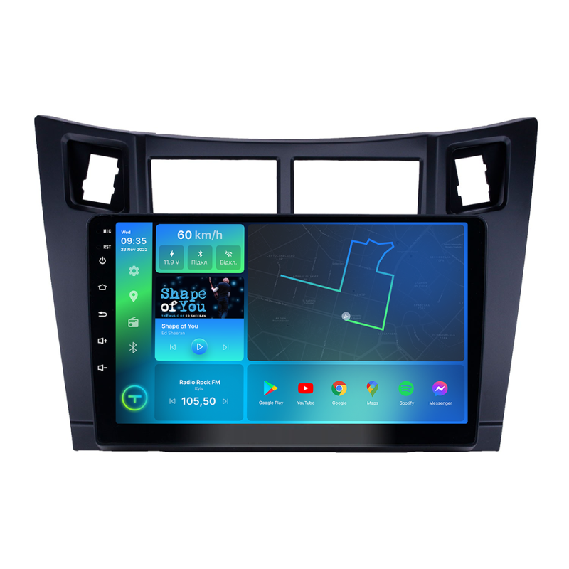 Штатна магнітола Torssen Toyota Yaris Vios 05-11 black F98256 4G Carplay DSP