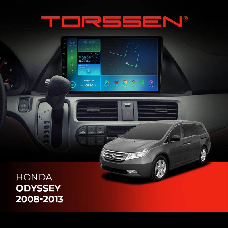 Штатная магнитола Torssen Honda Odyssey 2008-2013 FL10 4+64Gb 4G Carplay DSP