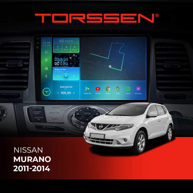 Штатна магнітола Torssen 2K Nissan Murano 11-14 F96128 4G Carplay DSP