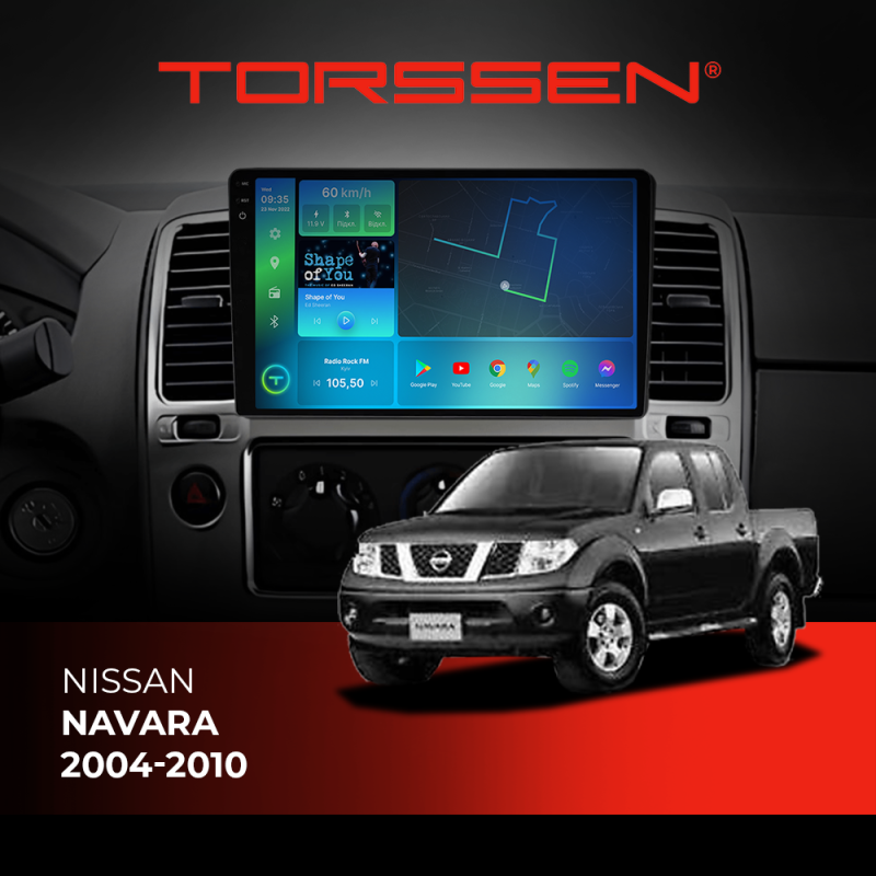 Штатна магнітола Torssen 2K Nissan Navara 04-10 F96128 4G Carplay DSP
