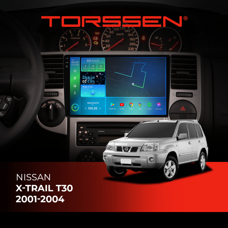 Штатна магнітола Torssen 2K Nissan Xtrail T30 01-04 F96128 4G Carplay DSP