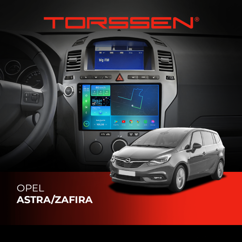 Штатна магнітола Torssen 2K Opel Astra/Zafira F96128 4G Carplay DSP