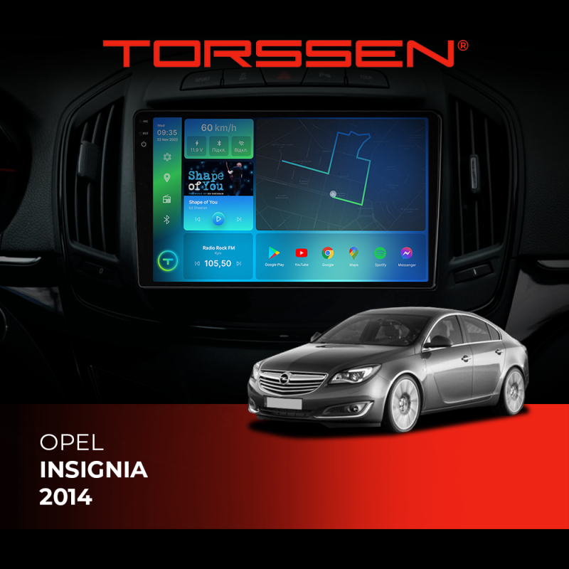 Штатна магнітола Torssen 2K Opel Insignia 2014 F96128 4G Carplay DSP