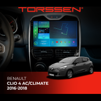 Штатна магнітола Torssen 2K Renault Clio 4 AC/Climate 16-18 F96128 4G Carplay DSP