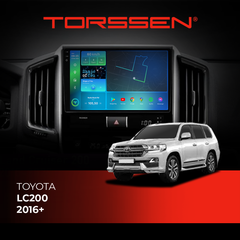 Штатна магнітола Torssen 2K Toyota LC200 2016+ F98256  4G Carplay DSP