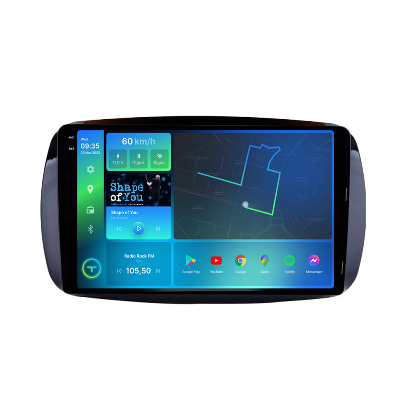 Штатна магнітола Torssen 2K Smart ForTwo 3 18+ F9464 4G Carplay DSP