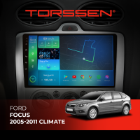 Штатна магнітола Torssen Ford Focus 05-11 climate FL9 4+64Gb 4G Carplay DSP