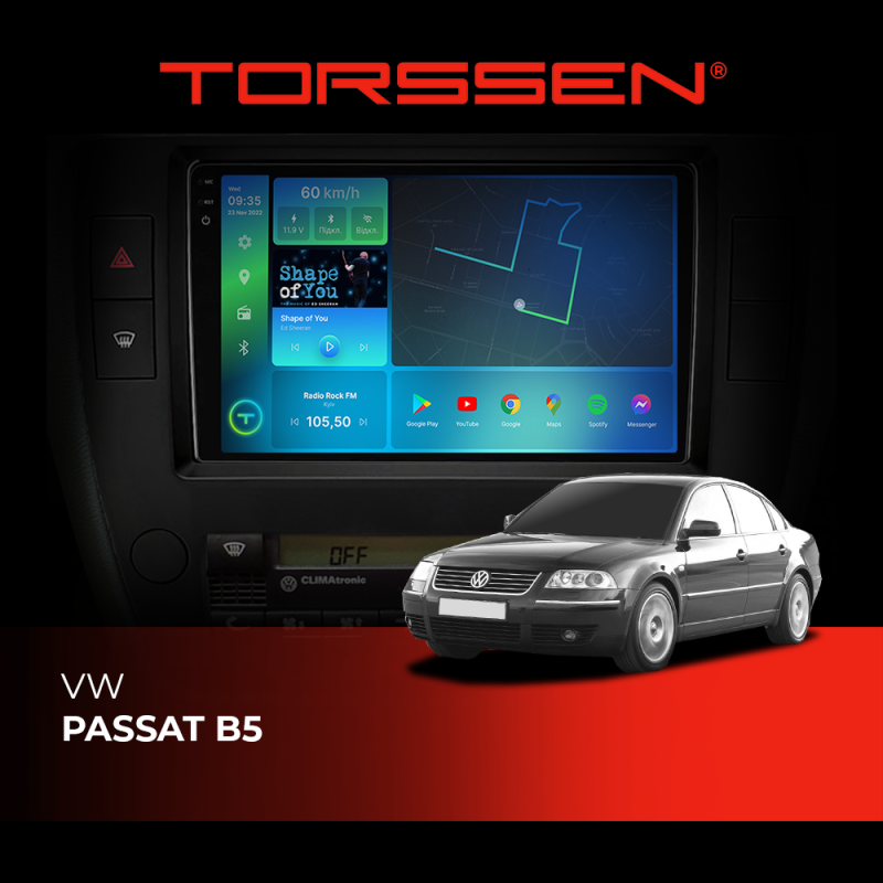 Штатна магнітола 2K Torssen VW Passat B5 F9464 4G Carplay DSP