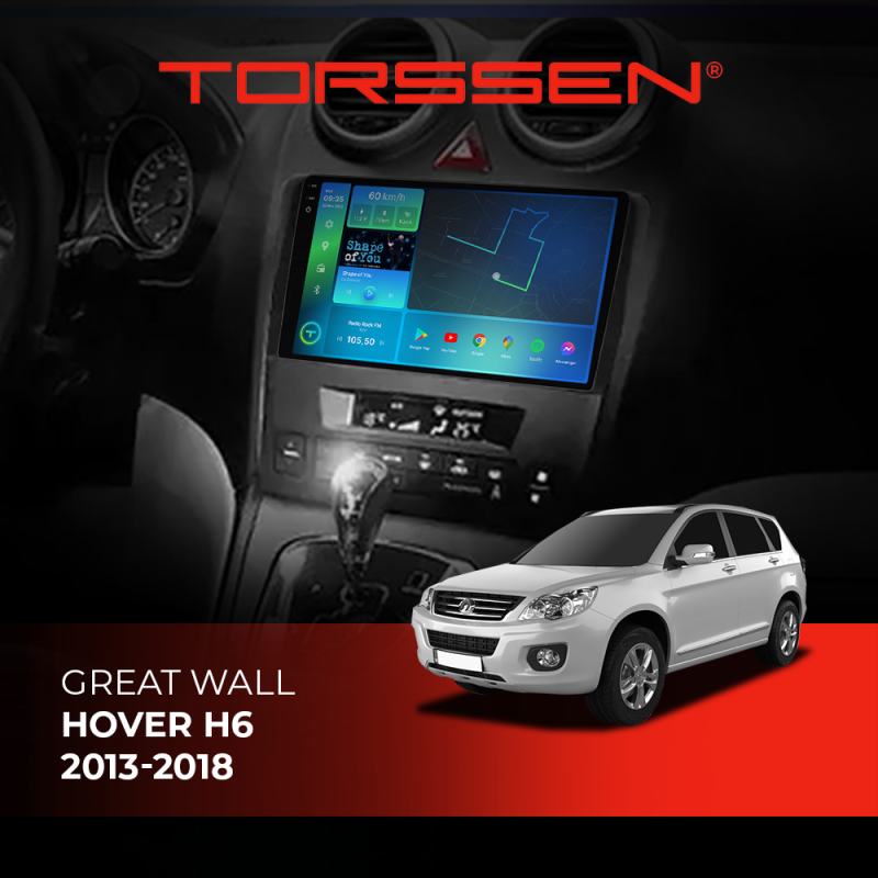 Штатна магнітола Torssen 2K Great Wall Hover H6 2013-2018 F96128 4G Carplay DSP