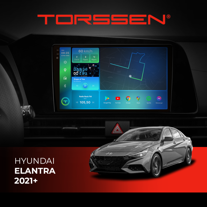 Штатна магнітола Torssen 2K Hyundai Elantra 21+ F98256 4G Carplay DSP