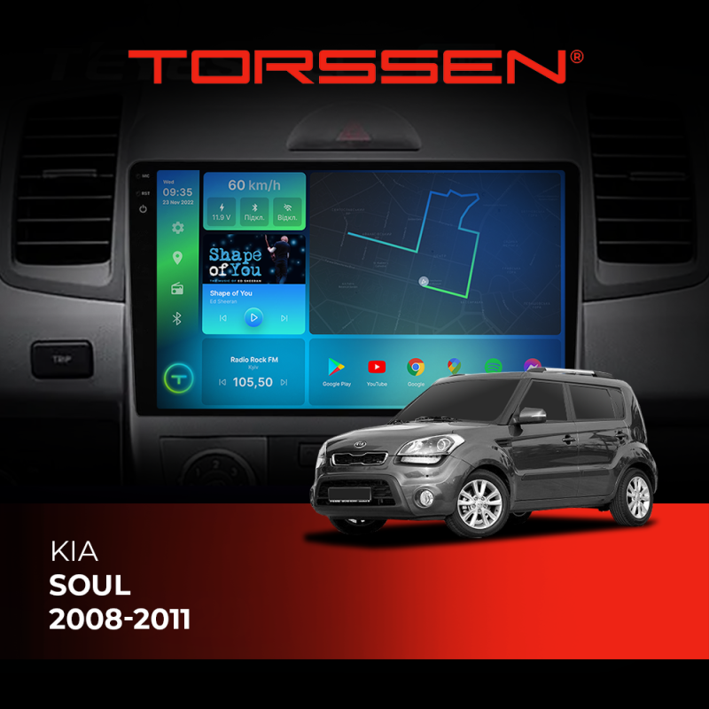 Штатна магнітола Torssen 2K Kia Soul 08-11 F96128 4G Carplay DSP