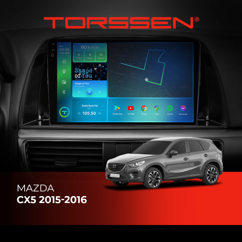 Штатна магнітола Torssen 2K Mazda CX5 2015-2016  FL9 4+64Gb 4G Carplay DSP