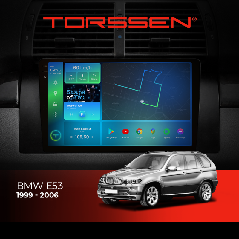 Штатна магнітола Torssen 2K BMW e53 F96128 4G Carplay DSP