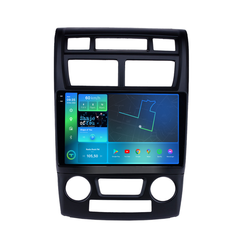 Штатна магнітола Torssen 2K DTS Kia Sportage 2 05-09 climate F9432 4G Carplay DSP