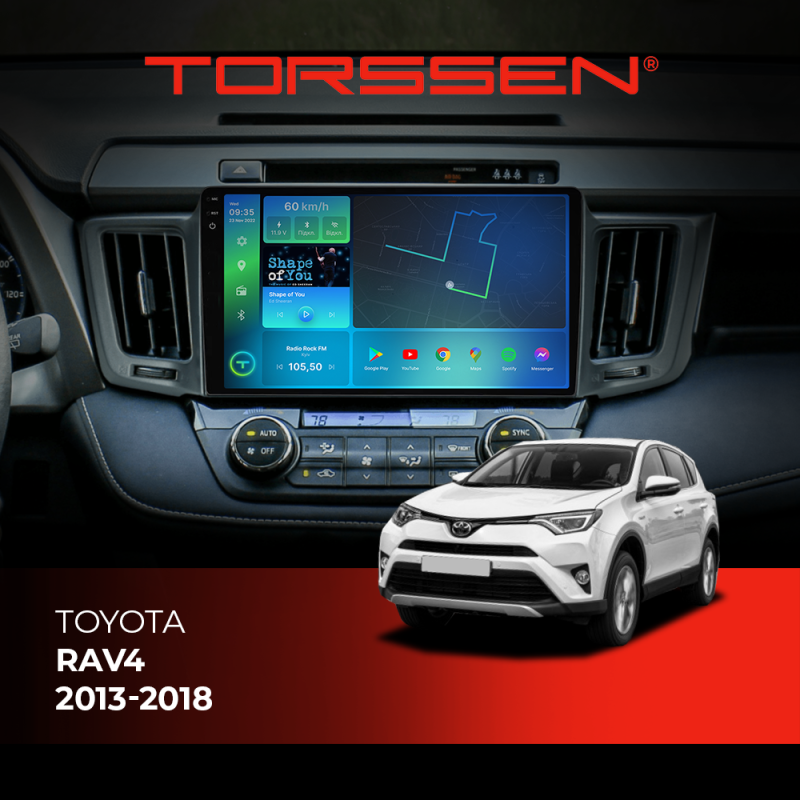 Штатна магнітола Torssen 2K DTS Toyota Rav4 2013-2018 F10432 4G Carplay DSP