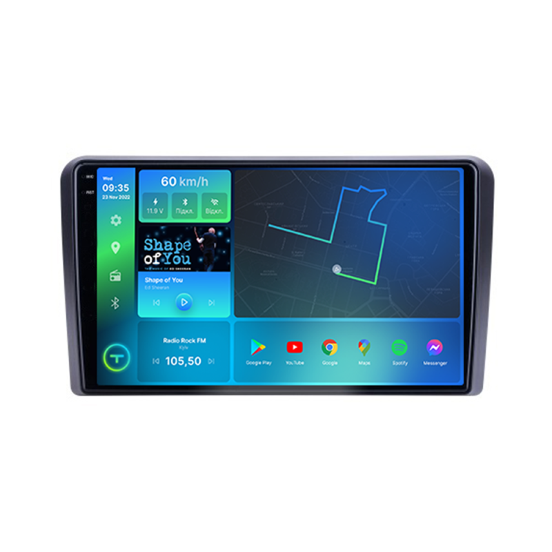 Штатна магнітола 2K Torssen Kia Cerato 2005 universal FL9 4+64Gb 4G Carplay DSP