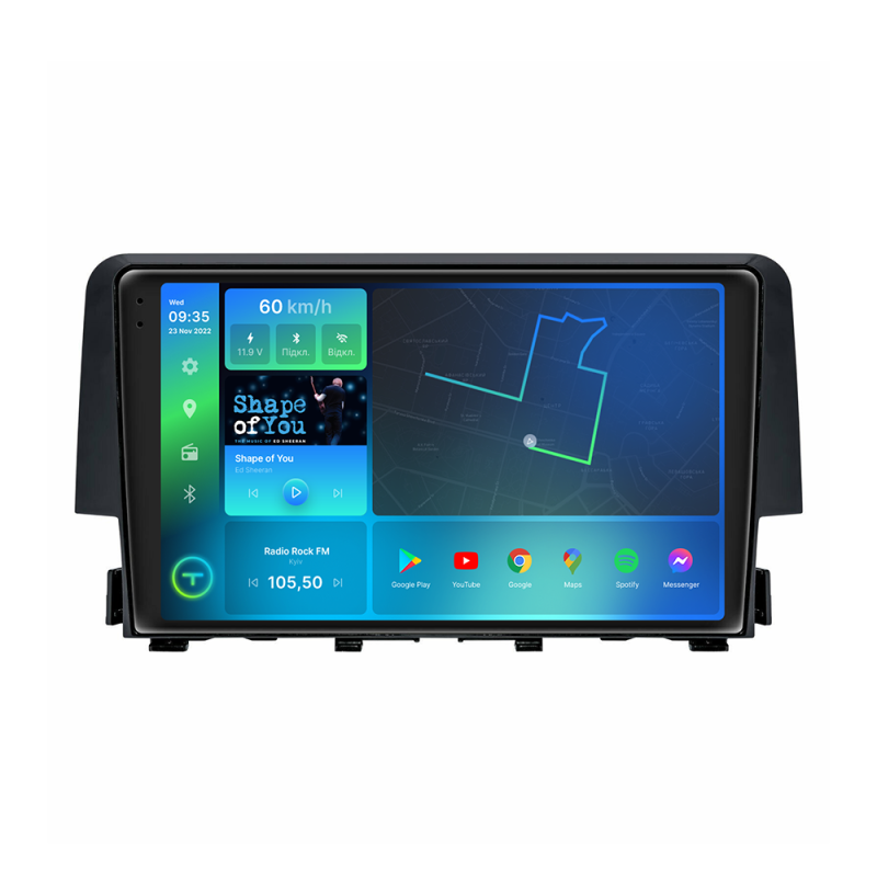 Штатна магнітола Torssen 2K Honda Civic 16-18 FL9 4+64Gb 4G Carplay DSP