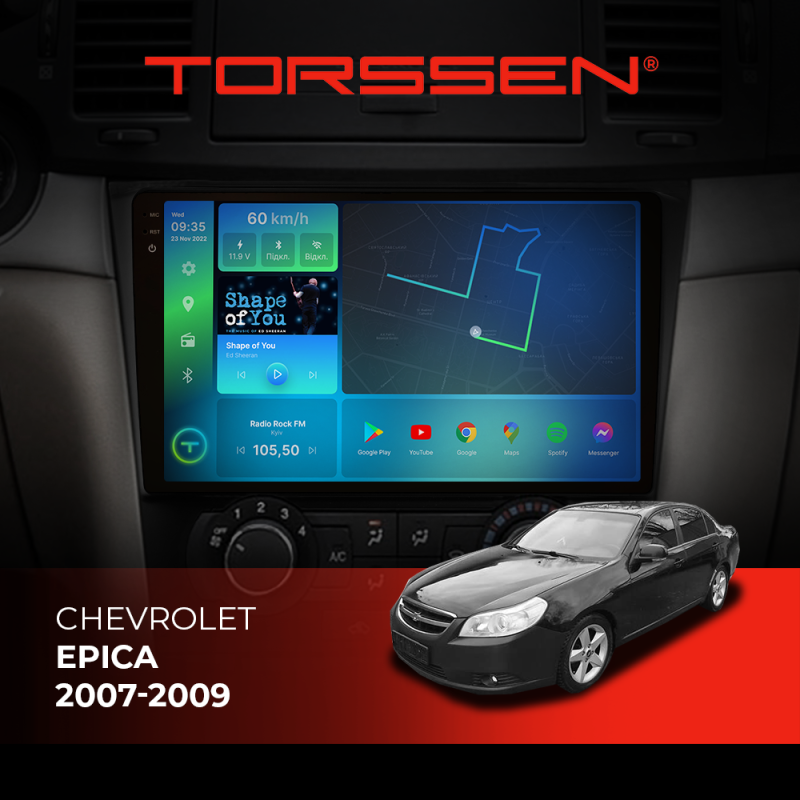 Штатна магнітола Torssen 2K Chevrolet Epica 07-09 FL9 4+64Gb 4G Carplay DSP