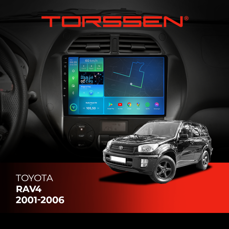 Штатна магнітола Torssen Toyota Rav4 2001-2006 F9332 4G Carplay DSP