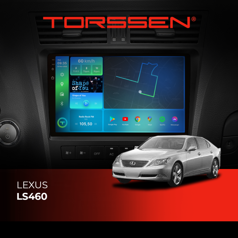 Штатна магнітола Torssen 2K Lexus LS460 F10332 4G Carplay DSP