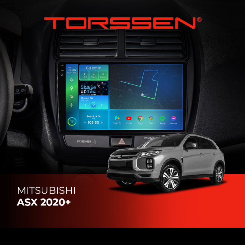 Штатна магнітола Torssen 2K Mitsubishi ASX 2020+ F10332 4G Carplay DSP