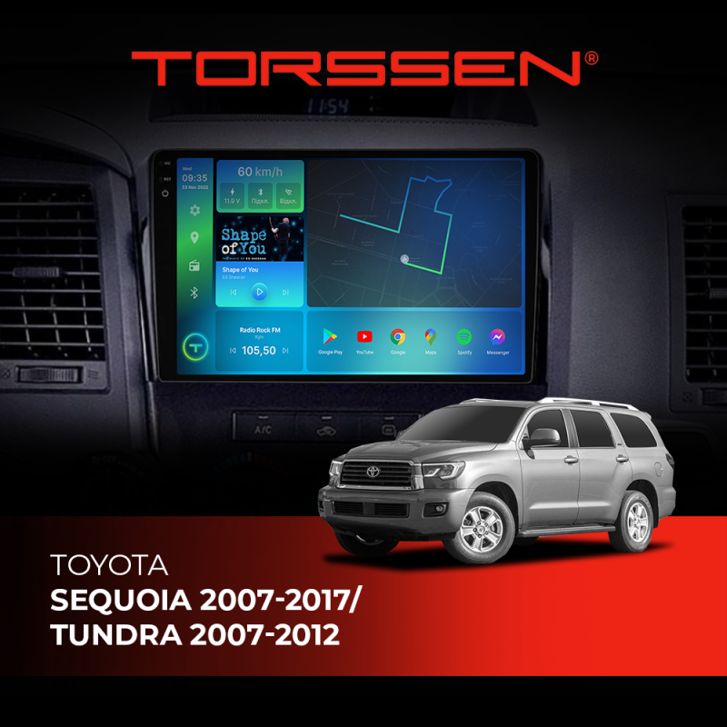 Штатна магнітола Torssen 2K Toyota Sequoia 2007-2017/Tundra 2007-2012 F10332 4G Carplay DSP