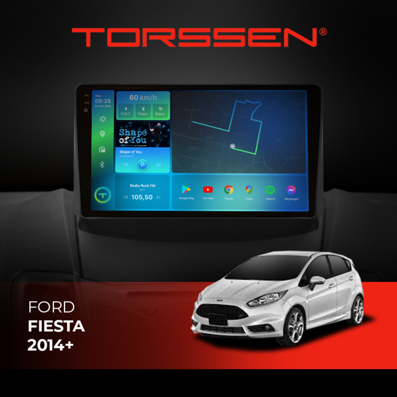 Штатна магнітола Torssen 2K Ford Fiesta 2014+ F9332 4G Carplay DSP