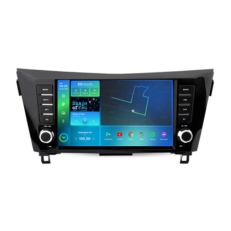 Штатна магнітола 2K Torssen Nissan Xtrail/Qashqai 2013+ AC крутилки FL9 4+64Gb 4G Carplay DSP