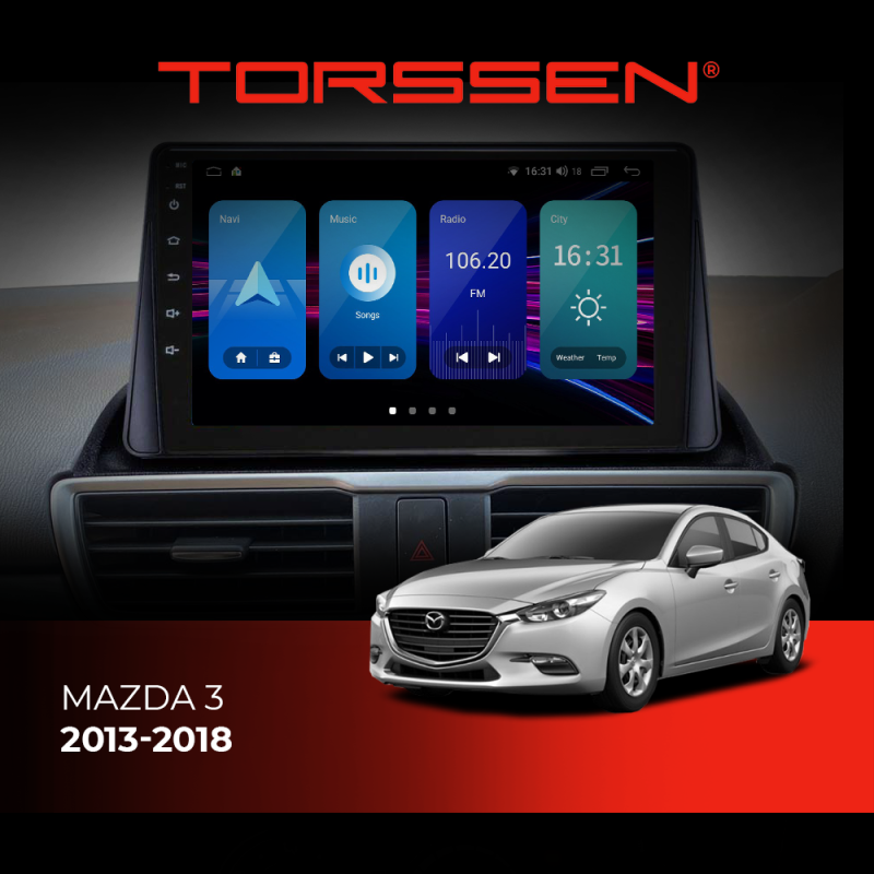 Штатна магнітола Torssen Mazda 3 13-18 F9116