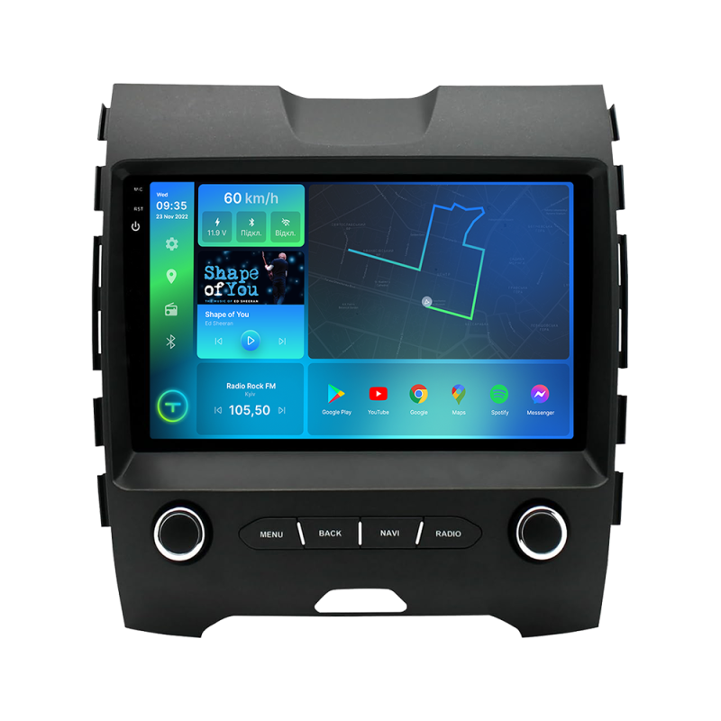 Штатна магнітола Torssen 2K Ford Edge 2015-2018 knob F9432 4G Carplay DSP