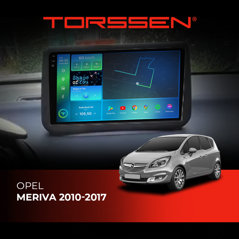 Штатна магнітола Torssen 2K Opel Meriva 2010-2017 F9464 4G Carplay DSP
