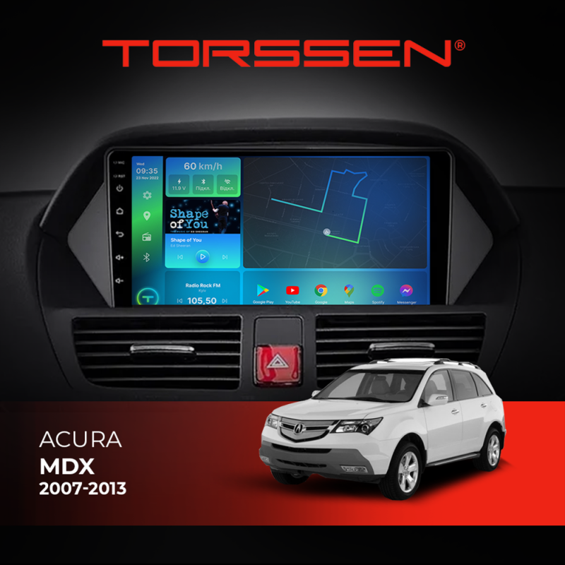 Штатная магнитола Torssen Acura MDX 2007-2013 F9332 4G Carplay DSP