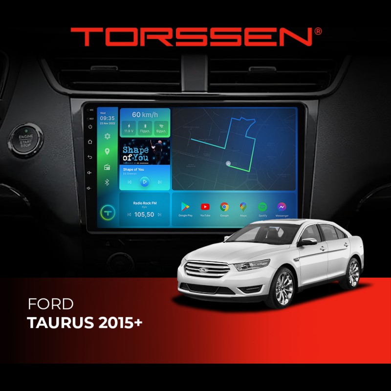 Штатна магнітола Torssen Ford Taurus 2015+ F9332 4G Carplay DSP