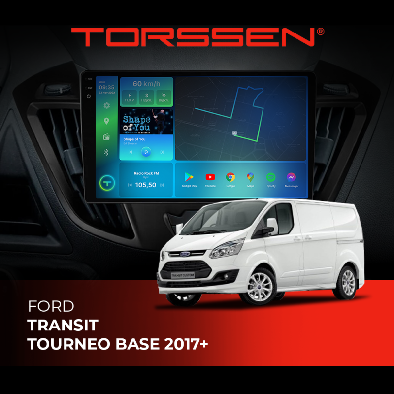 Штатна магнітола Torssen Ford Transit Tourneo base 17+ F10232 4G
