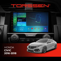 Штатна магнітола Torssen Honda Civic 16-18 F9332 4G Carplay