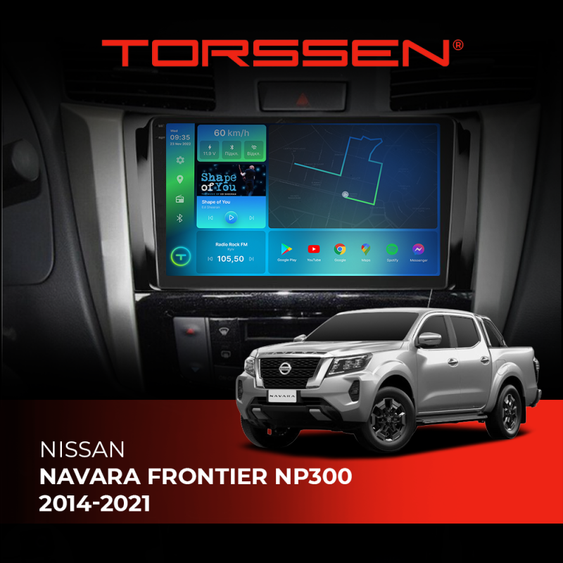 Штатна магнітола Torssen 2K DTS Nissan Navara Frontier NP300 2014-2021 F9432 4G Carplay DSP