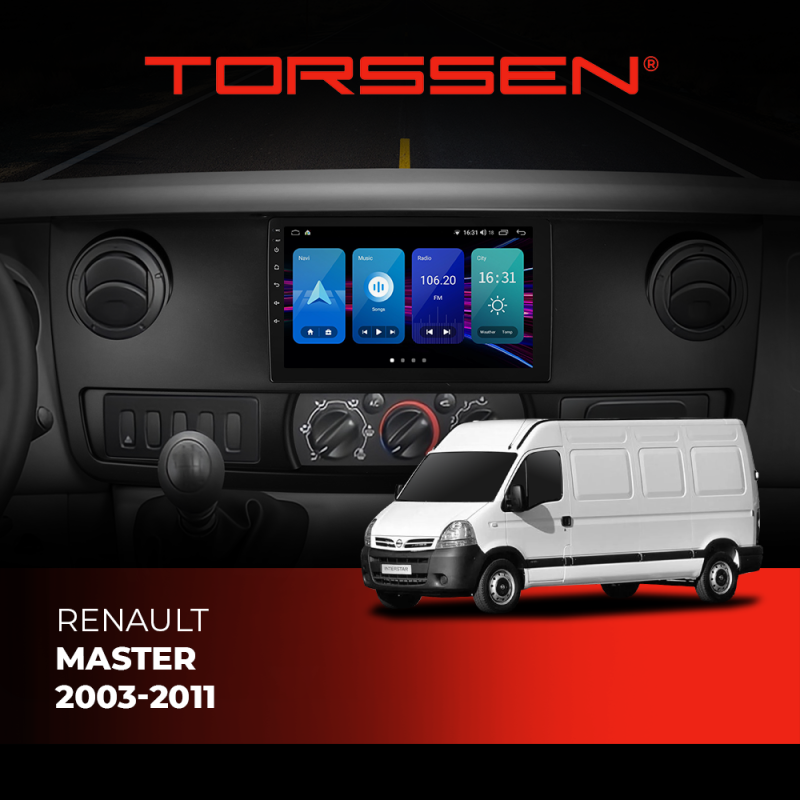 Штатна магнітола Torssen Renault Master 2003-2011 N10 Carplay