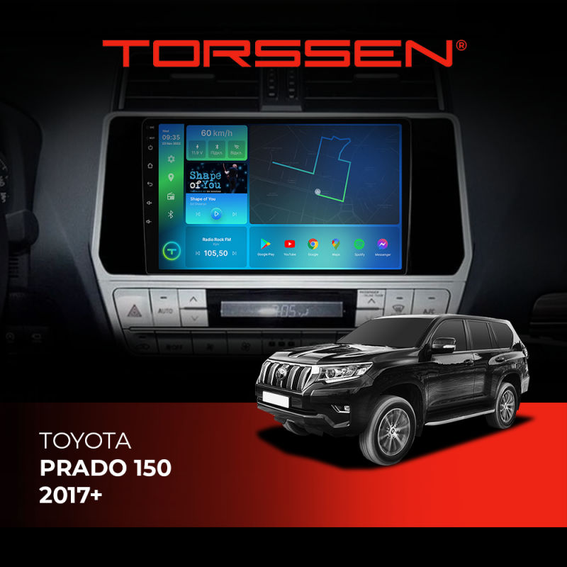 Штатна магнітола Torssen Toyota Prado 150 2017+ F10464 4G