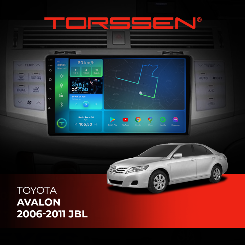 Штатна магнітола Torssen Toyota Avalon 06-11 JBL F9116