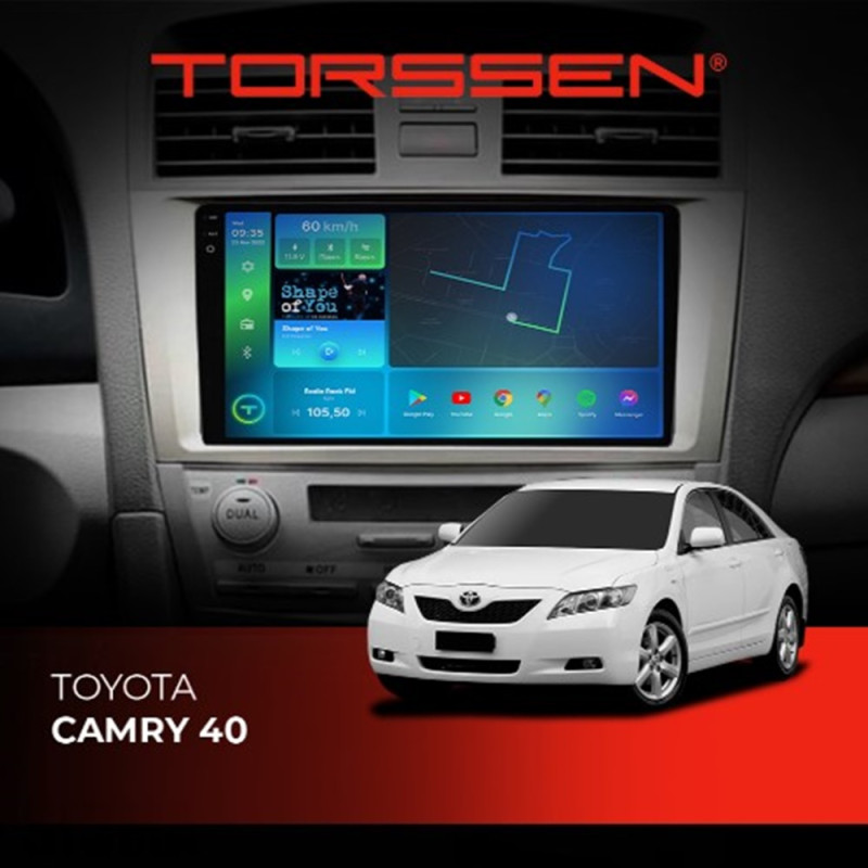 Штатна магнітола Torssen 2K Toyota Camry 40 F9332 4G Carplay DSP