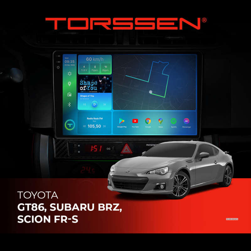 Штатна магнітола Torssen 2K Toyota GT86,Subaru BRZ,Scion FR-S F9332 4G Carplay DSP