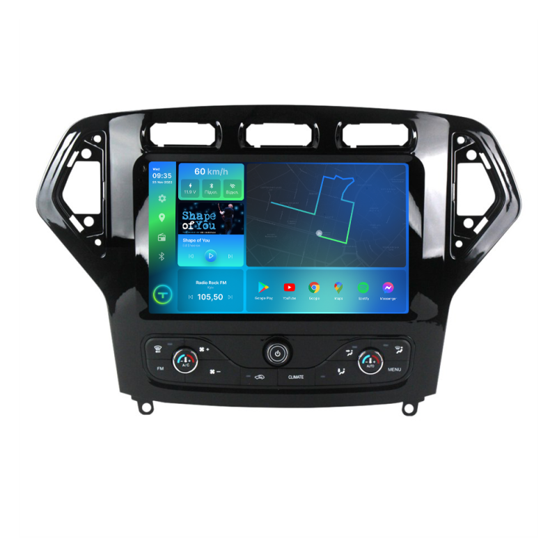 Штатна магнітола Torssen 2K Ford Mondeo A/C climate 07-11 black F96128 4G Carplay DSP